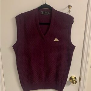 Vintage Monte Carlo Collection Wool blend Purple V-Neck Vest